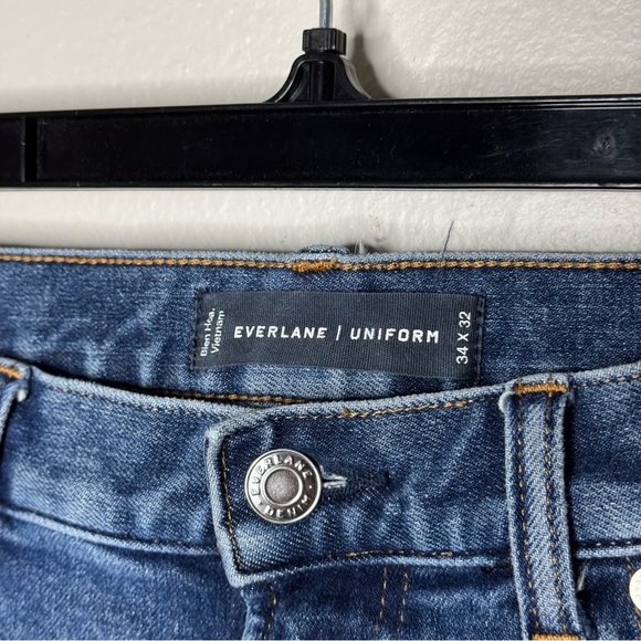 Everlane Uniform Mens The Slim Jean Size 34x32 Blue Medium Wash Stretch - Picture 3 of 9